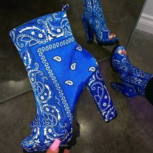 Bandana Inspired Ankle Boot